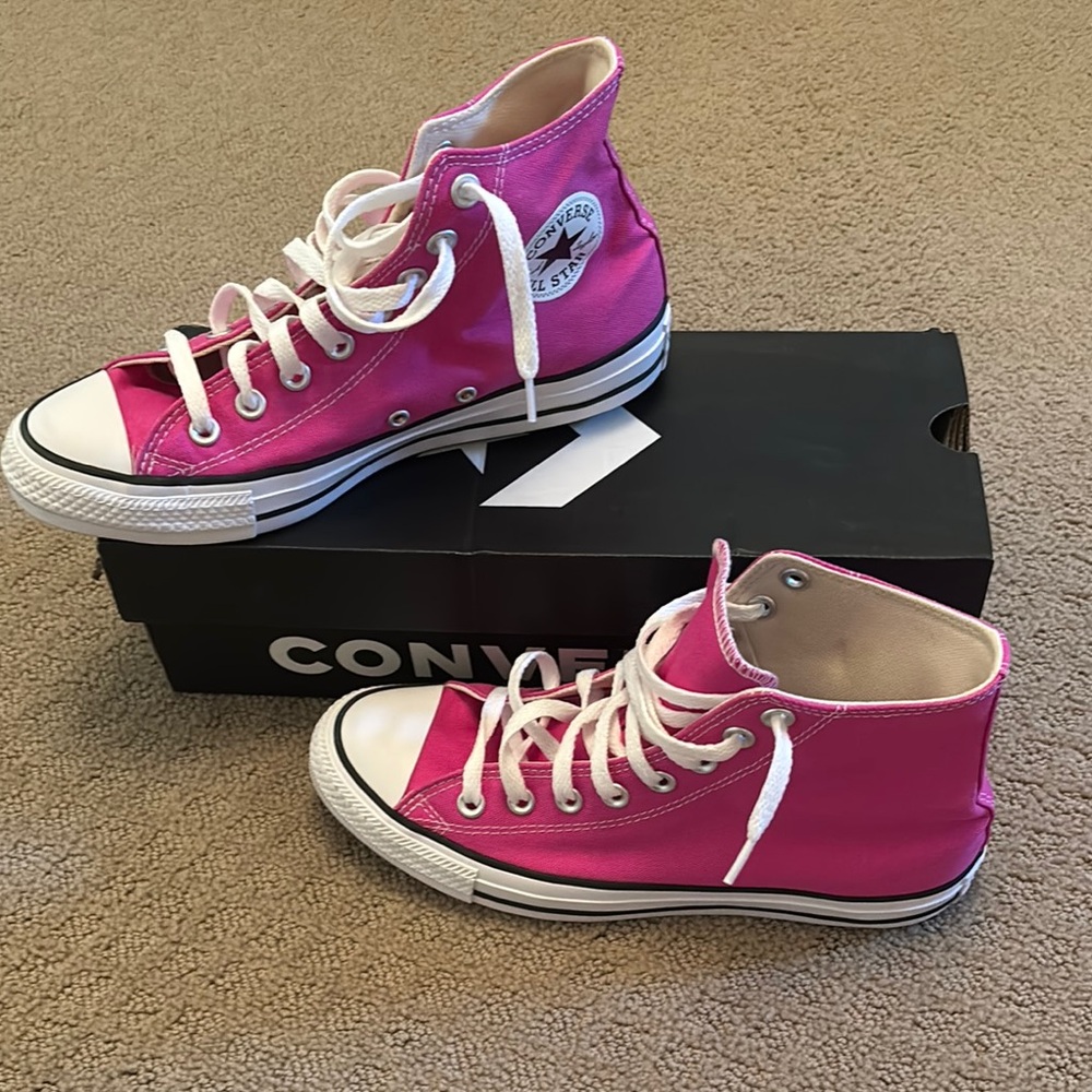 Converse Fuchsia High-Top Sneakers